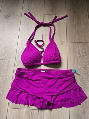 NWT La Blanca Pink Skirted Bikini Set Size 6